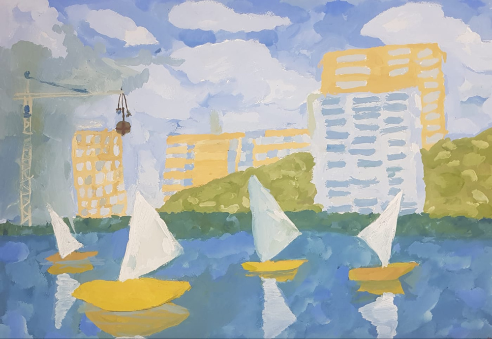 Набережная городского пруда в Екатеринбурге