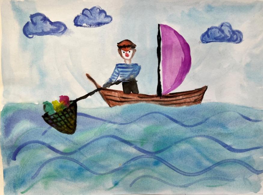 "Подводный мир - животных дом, человек, не сори в нем!"