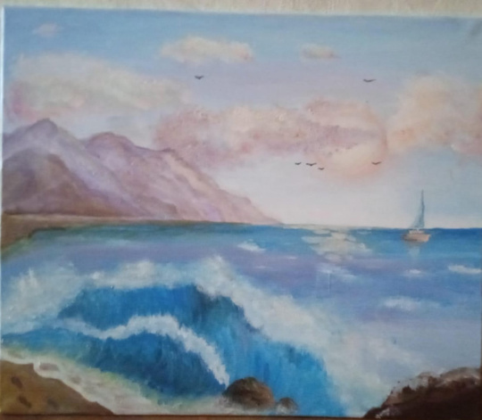 " На морском пляже"