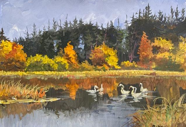 Пруд Святого Иосифо-Волоцкого осенью