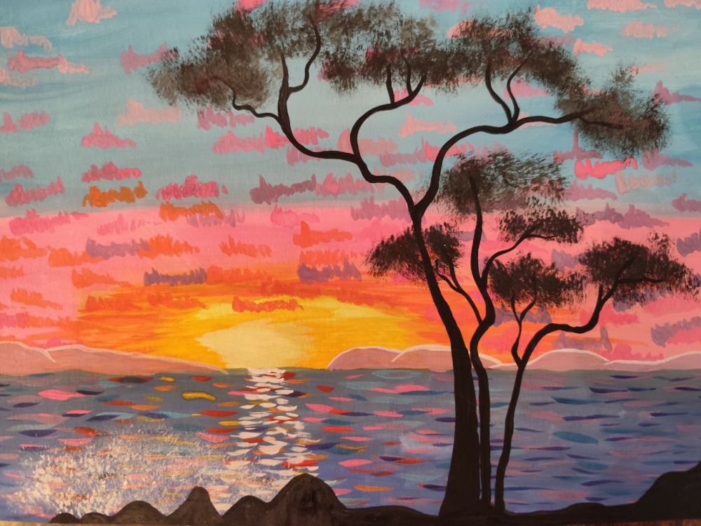 Закат у моря