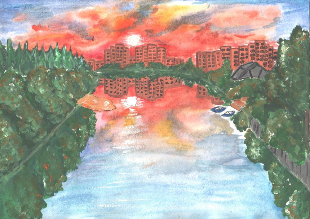 Летнее утро над рекой Чепца 