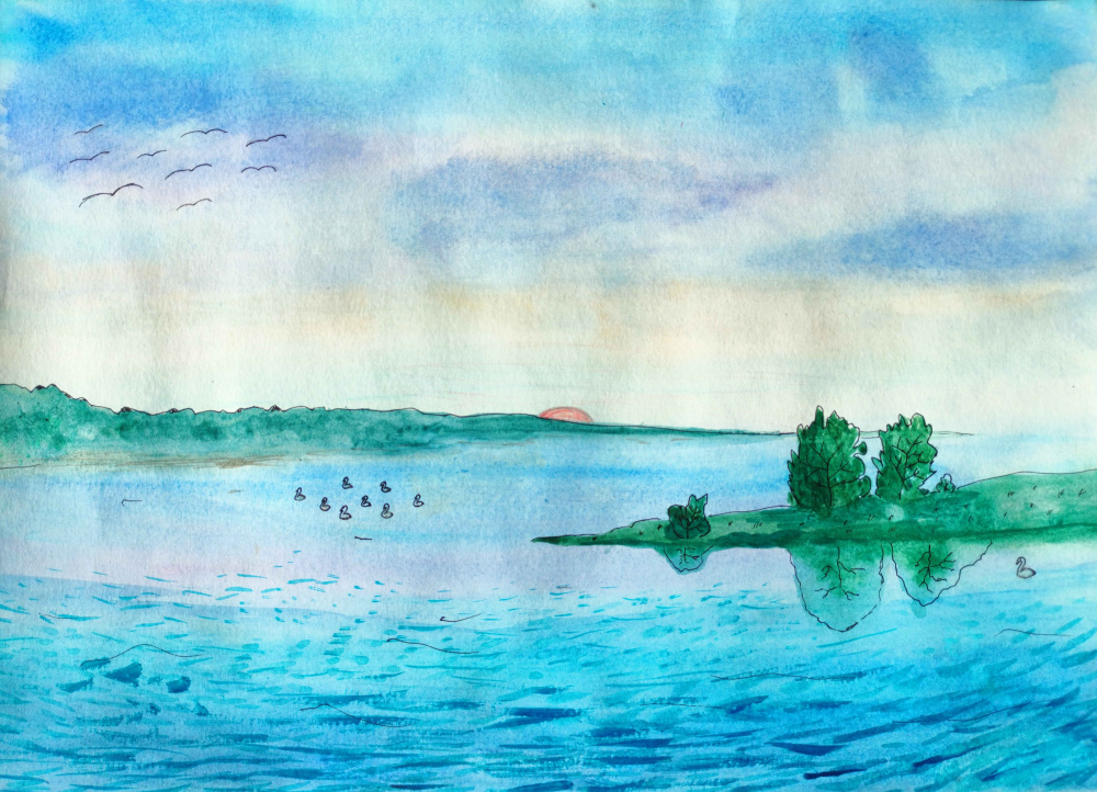 Ольховское водохранилище. Лето