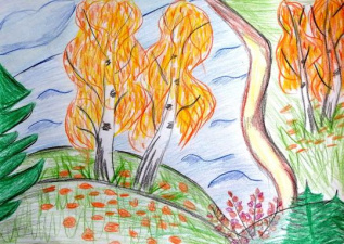  Осеннее  озеро.               