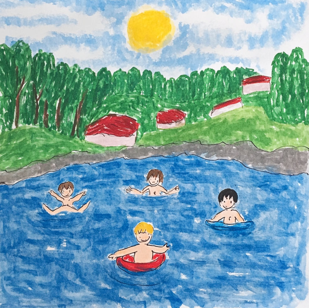 Мы с семьей отдыхаем на озере