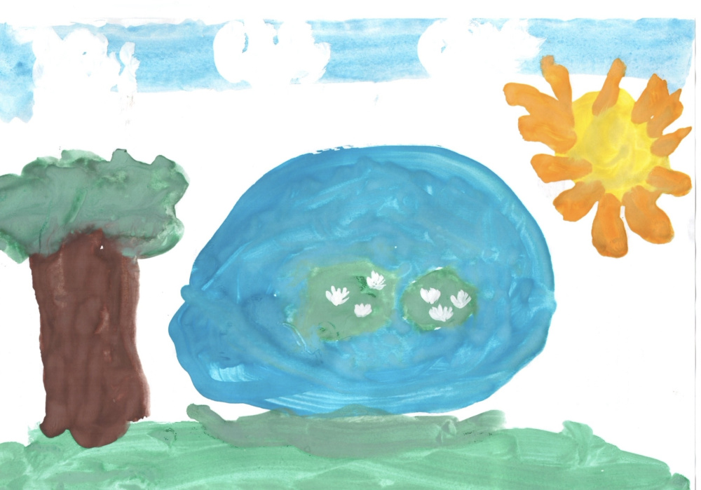 Любимое озеро в деревне 