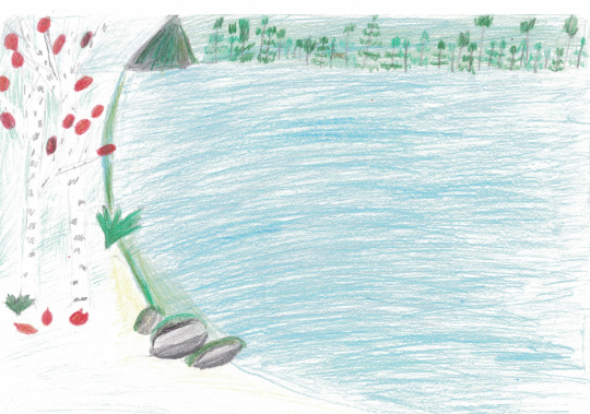 Водоём осенью