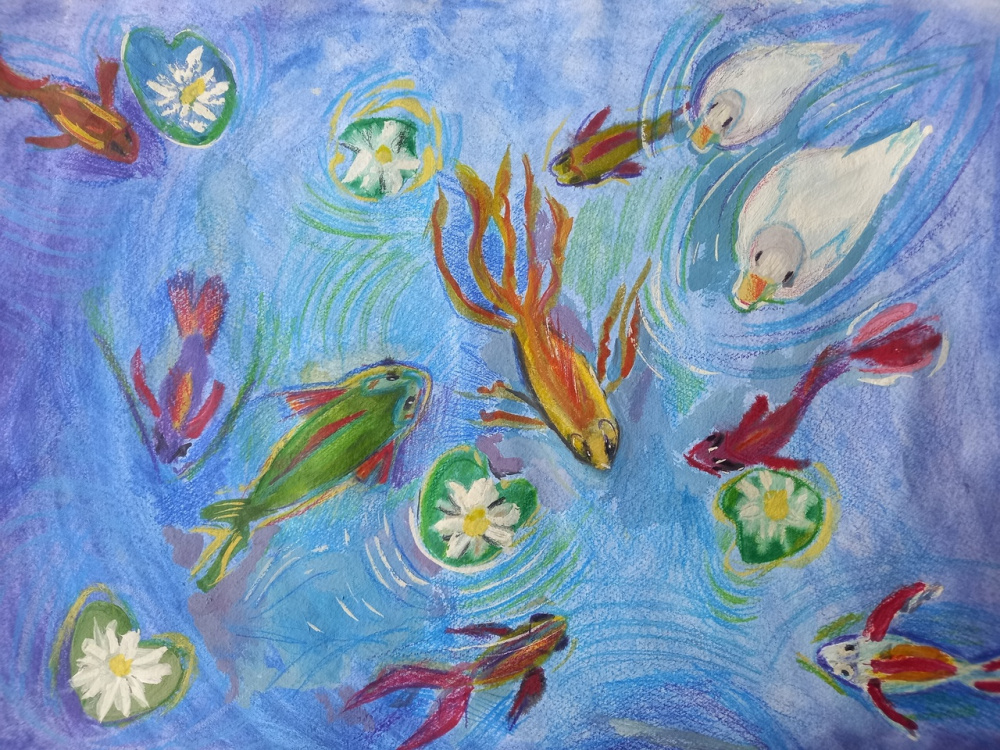 Красивый чистый пруд