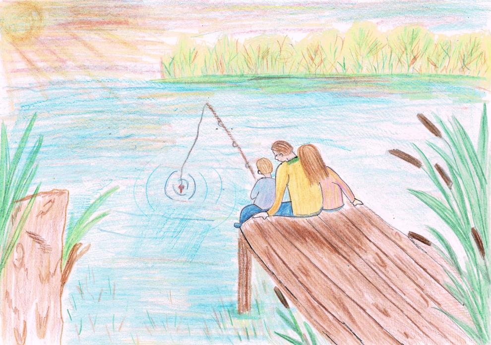 Уютный семейный вечер. Счастье - быть вместе.