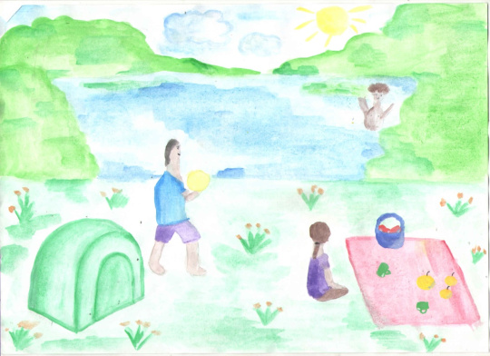 "Отдых с семьей у озера"