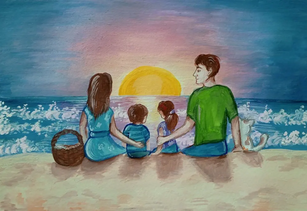 Моя семья на море