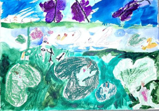 Лебеди и водоем. Чистота водоемов