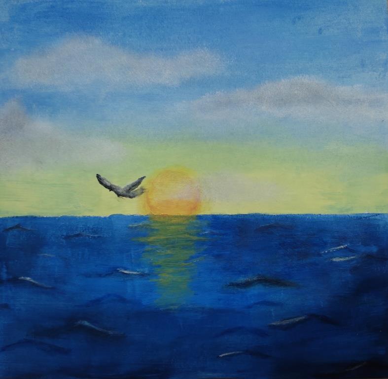 Лето. Чайки. Море