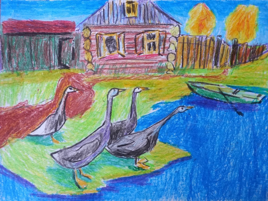 Пейзаж с рекой Куса