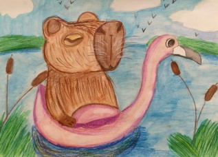 Капибара на отдыхе