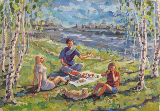 Семейный отдых на озере