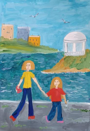 "Волгодонской залив. Прогулка с мамой"