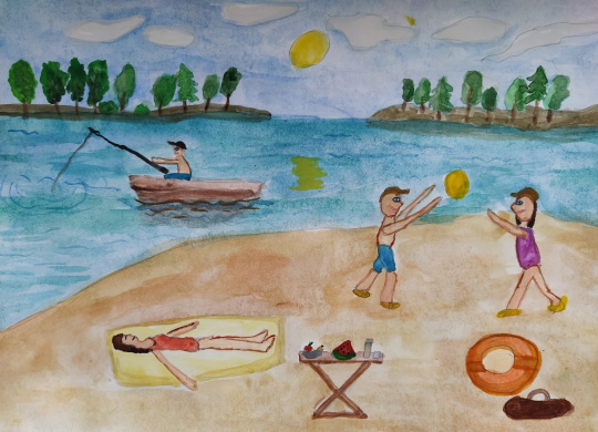 Семейный отдых на реке