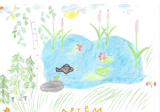 Наше озеро летом.