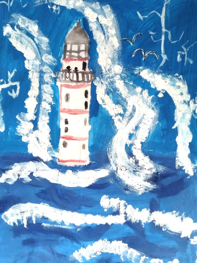 Охотское море, маяк Анива