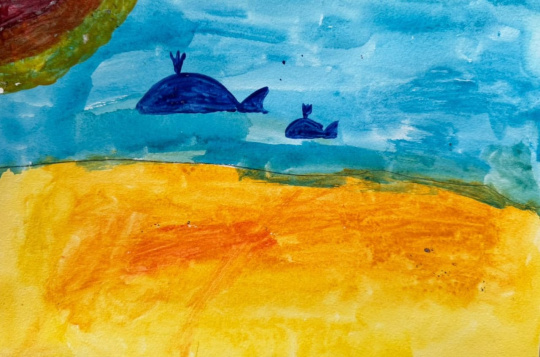 Киты в океане