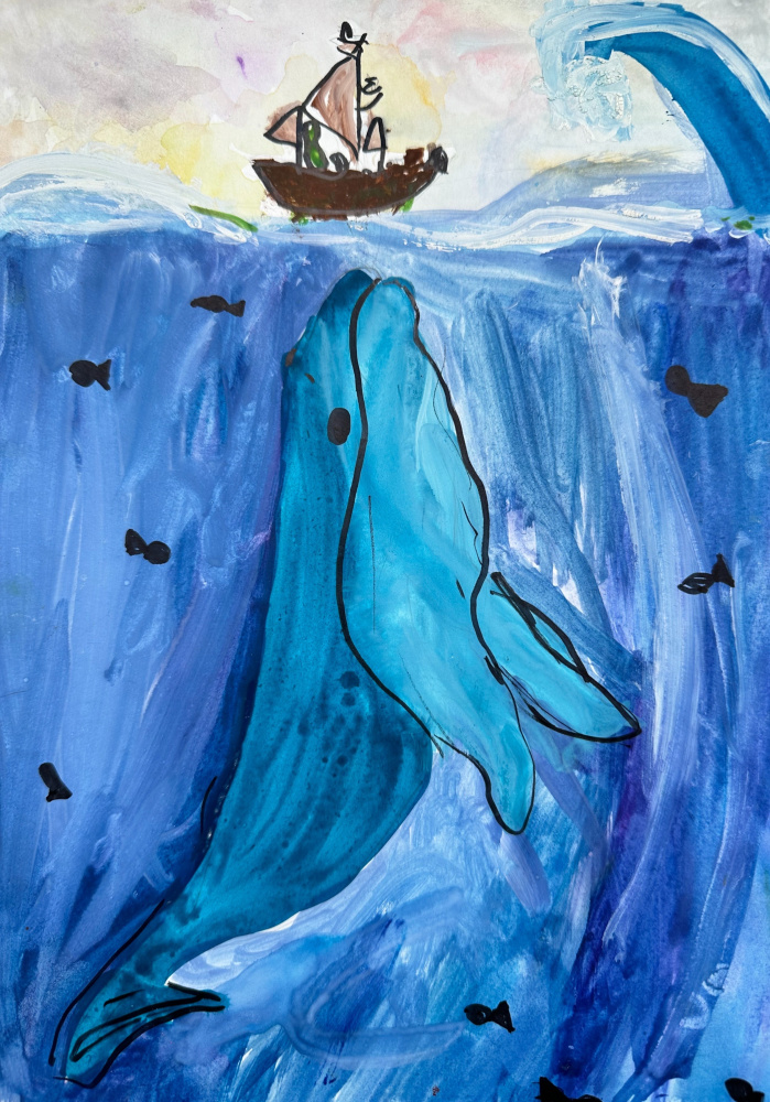 Кит и корабль