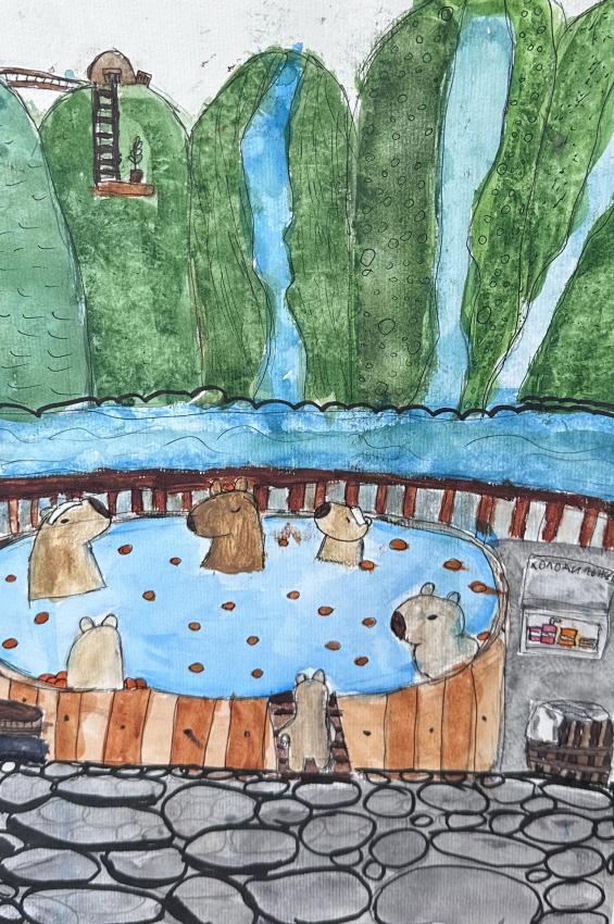 Капибара на отдыхе