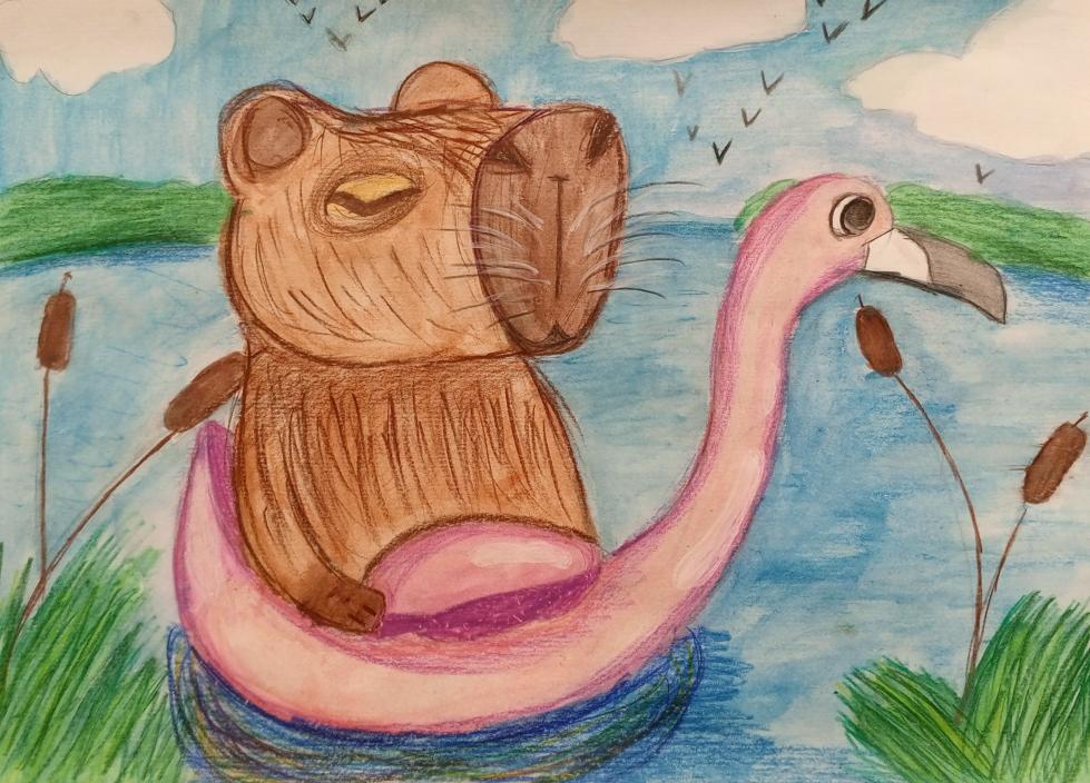 Капибара на отдыхе