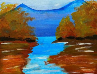 У реки осенней порою 