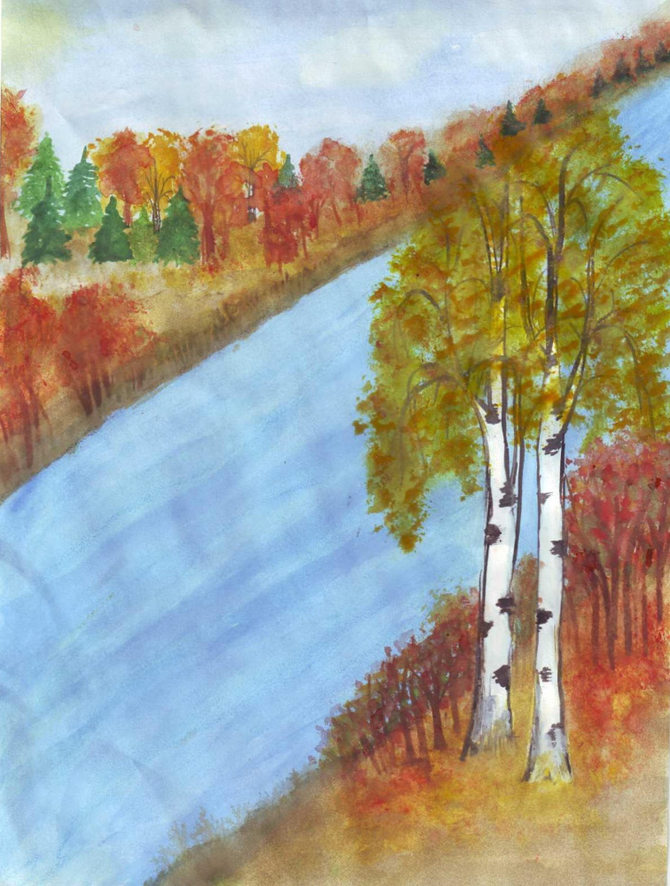 На речных осенних берегах