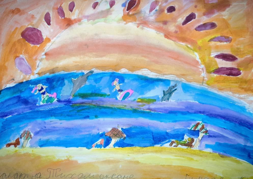 Камчатка. Закат на Тихом океане