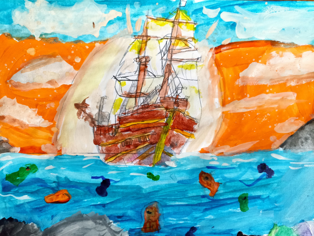 Море и корабль