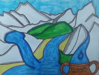 Чистая вода реки.