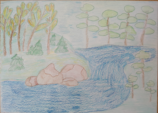 Река осенью