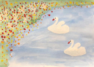 Лебеди на Пенягинском пруду