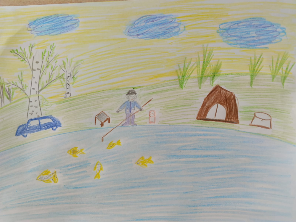 Отдых на берегу озера 