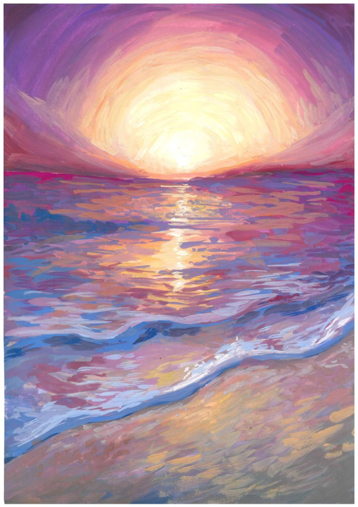 Розовое озеро летом.