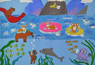 Корги и Капибара с друзьями в Капибара-лэнде