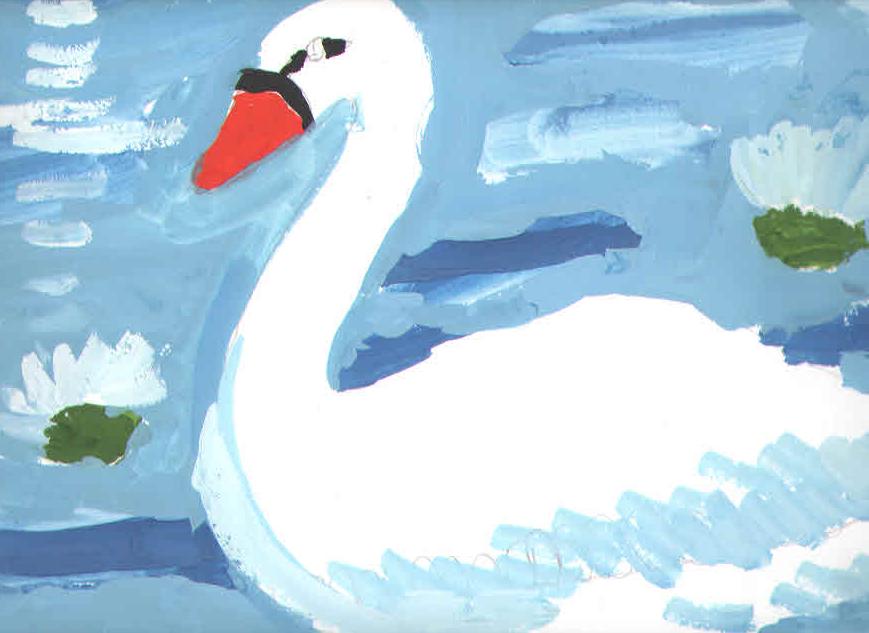 "Белый лебедь на пруду"