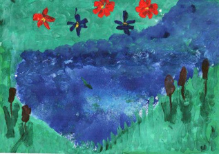 "Северная Двина в дождь"