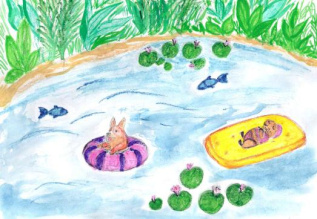 Развлечения корги и капибары