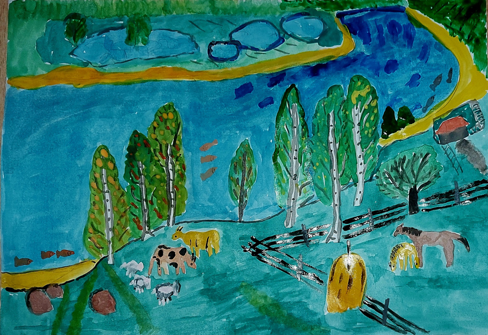 "Река летом"