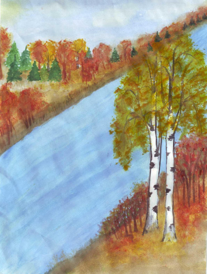 На речных осенних берегах