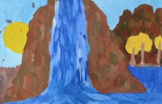 Осенний водопад