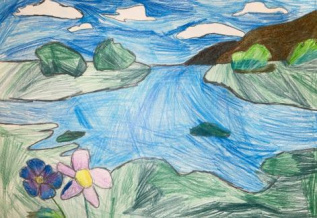 Любимый вид на летнюю речку 