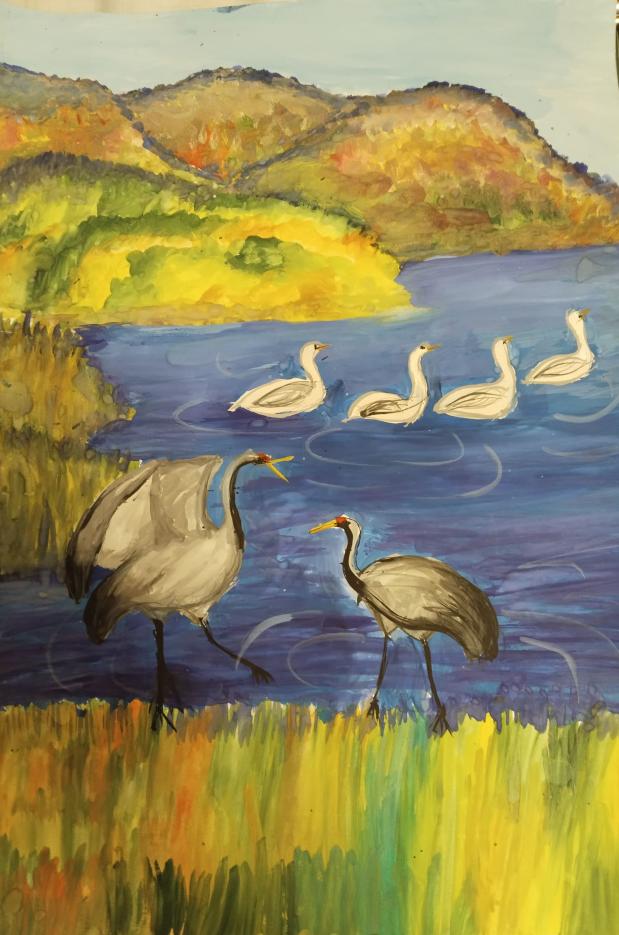 Осенний пейзаж на берегу реки