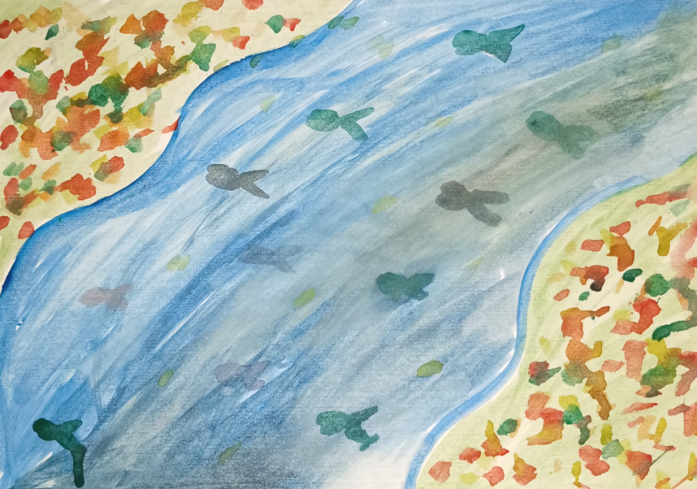 Осенние речные обитатели