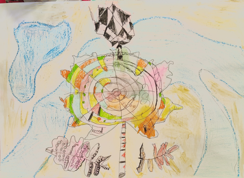 Осенний листопад над рекой 