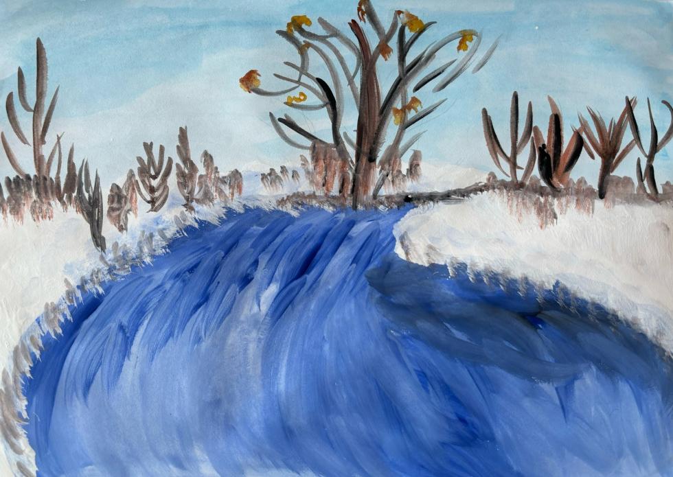 Река Каква зимой