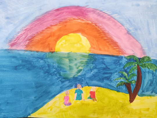 Закат на берегу Черного моря